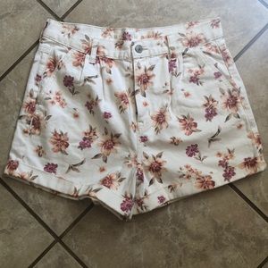 AE floral mom jean short
